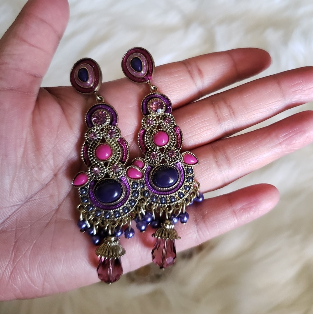 Purple earrings